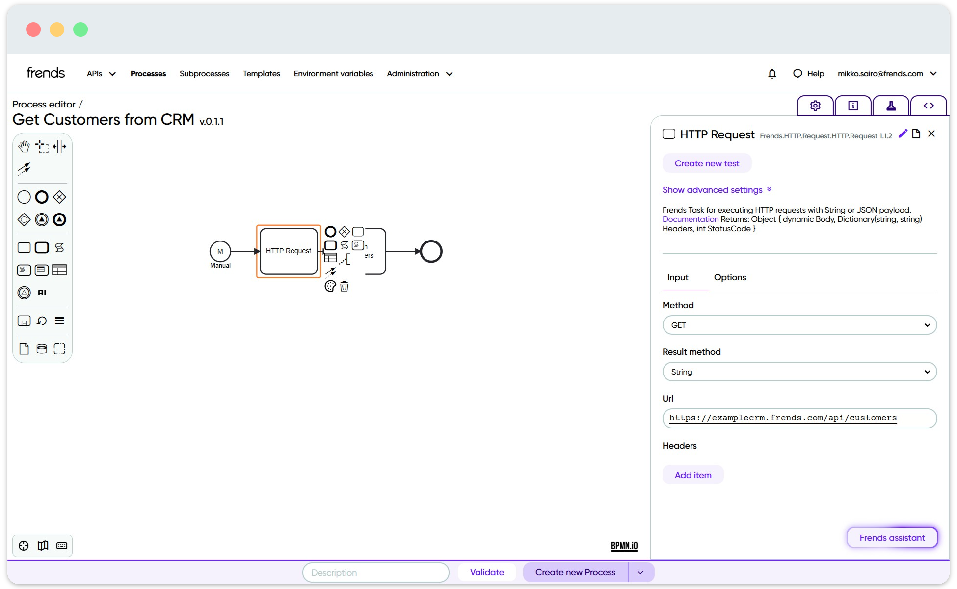 HTTP Request task can be used to make HTTP requests to APIs.